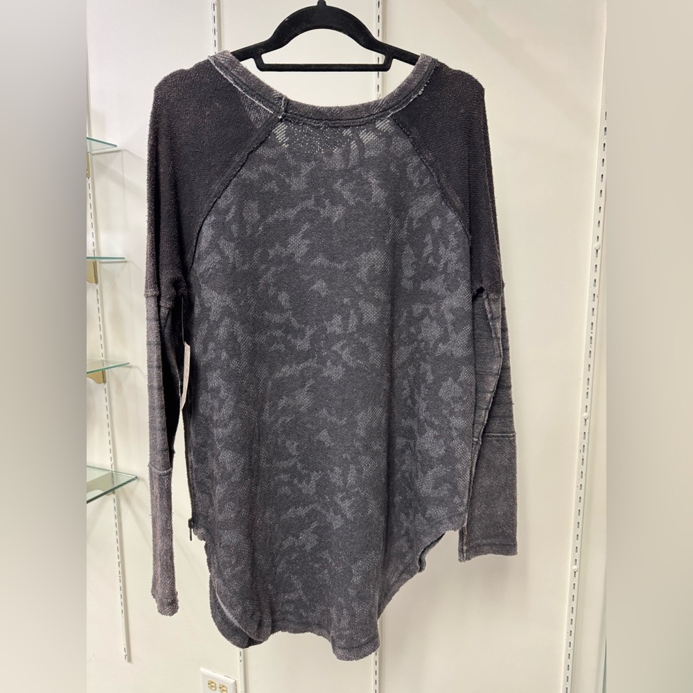 Free people dressed up sweatshirt, tunic dark gray combination